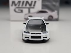 Xe Mô Hình Nissan Skyline GT-R (R34) V- Spec II N1 1:64 MINIGT ( White )