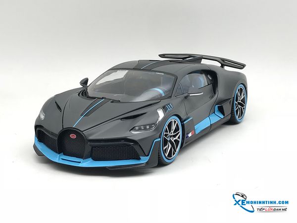 Xe Mô Hình Bugatti Divo 1:18 Bburago ( Xám nhám viền xanh )