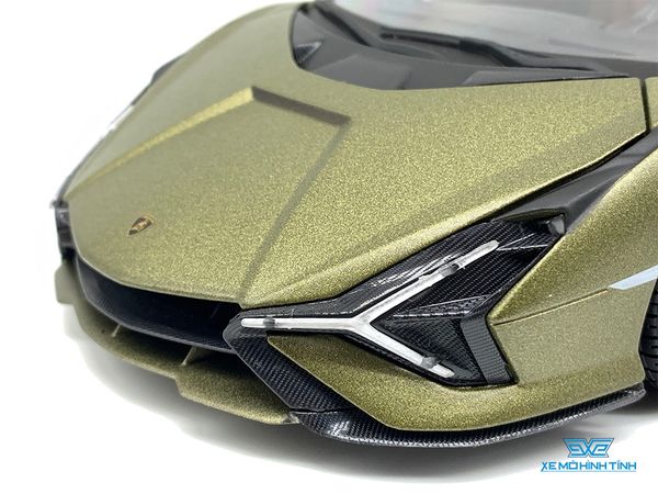 Xe Mô Hình Lamborghini Sían FKP 37 1:18 Bburago ( Xanh )