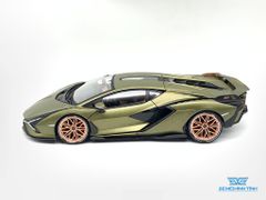 Xe Mô Hình Lamborghini Sían FKP 37 1:18 Bburago ( Xanh )