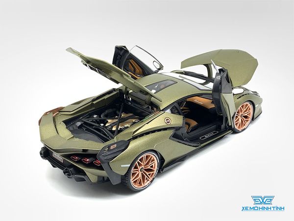 Xe Mô Hình Lamborghini Sían FKP 37 1:18 Bburago ( Xanh )