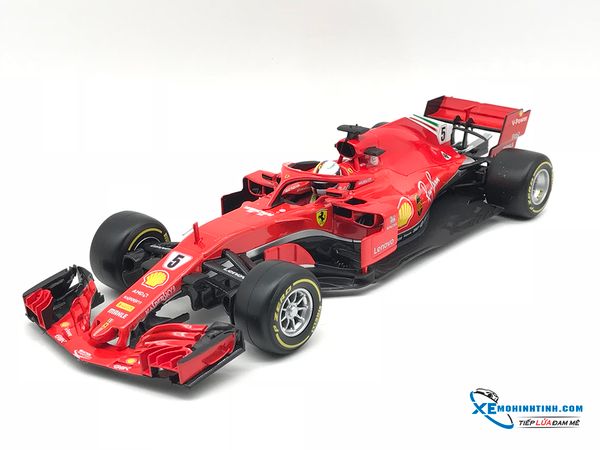 Xe Mô Hình Ferrari F1 SF71-H - Ferrari Racing - #5 Sebastian Vettel (2018) 1:18 Burago