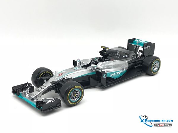 Xe Mô Hình Mercedes F1 W07 Hybrid 2016 No. 06 1:18 Bburago ( Xanh #06 ) )