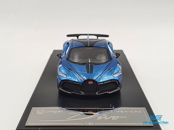 Xe Mô Hình Bugatti Divo 1:64 Bburago ( Xanh Kim Loại )