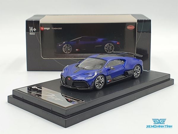 Xe Mô Hình Bugatti Divo 1:64 Bburago ( Xanh Nhám)