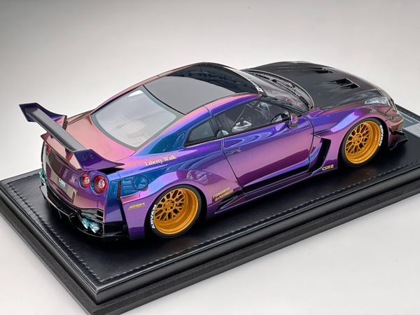 Xe Mô Hình LB - Silhouette Works GT Nissan 35GT- RR Limited 149pcs 1:18 Ivy Model ( Tím Biến Màu )