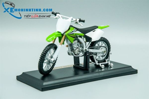 XE MÔ HÌNH KAWASAKI KX250F 1:18 MAISTO (XANH LÁ)