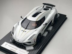 Xe Mô Hình Koenigsegg Regera 1:18 FrontiArt ( Trắng Viên Vàng )