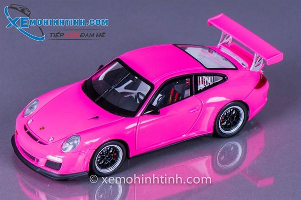 XE MÔ HÌNH PORSCHE 911 GT3 CUP 1:18 WELLY ( HỒNG )