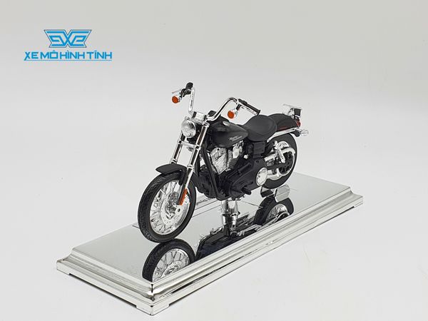 XE MÔ HÌNH HARLEY DAVIDSON 2006 Dyna Street Bob 1:18 MAISTO (ĐEN)