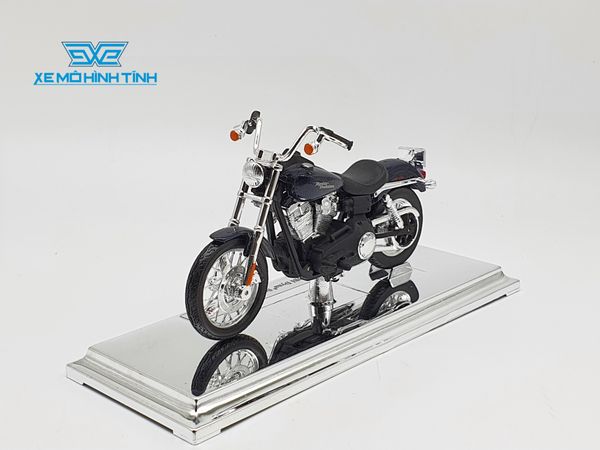 XE MÔ HÌNH HARLEY DAVIDSON 2006 FXDBI Dyna Street Bob 1:18 MAISTO (XANH ĐEN)