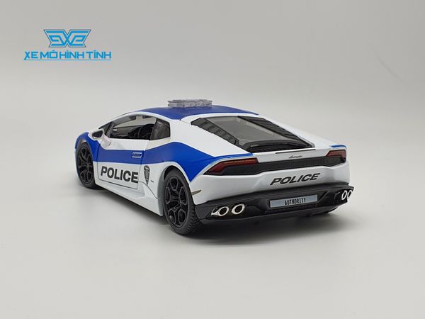 Xe Mô Hình Lamborghini Huracan Lp610-4 Police 1:24 Maisto (Trắng Xanh)