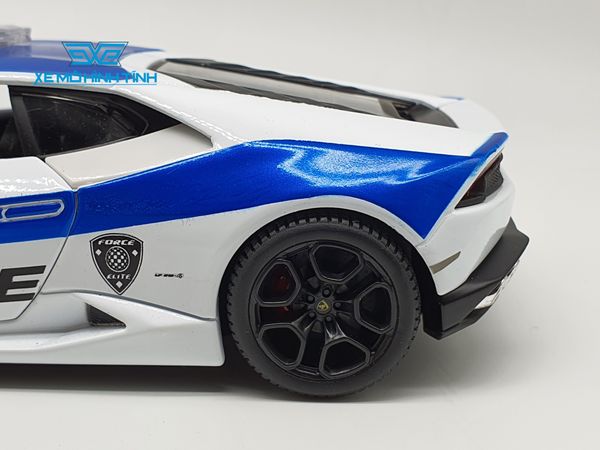 Xe Mô Hình Lamborghini Huracan Lp610-4 Police 1:24 Maisto (Trắng Xanh)