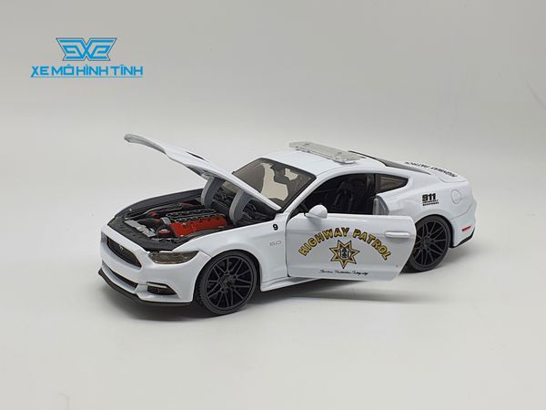 Xe Mô Hình Ford Mustang Gt Police 2015 1:24 Maisto (Trắng)
