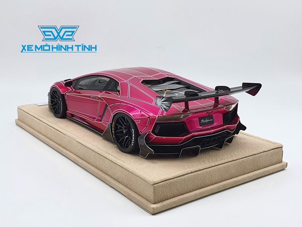 Xe Mô Hình LB-Performance Lamborghini Aventador 2.0 Tron Pink 1:18 Liberty Walk ( Hồng Spider )