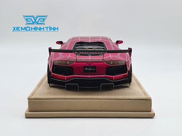 Xe Mô Hình LB-Performance Lamborghini Aventador 2.0 Tron Pink 1:18 Liberty Walk ( Hồng Spider )