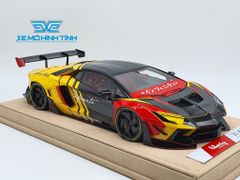 Xe Mô Hình LB Performance Lamborghini Aventador 2.0 Liberty Walk 1:18 ( Vàng - Đế Da ) 25/30 pcs