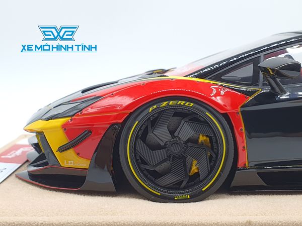 Xe Mô Hình LB Performance Lamborghini Aventador 2.0 Liberty Walk 1:18 ( Vàng - Đế Da ) 25/30 pcs