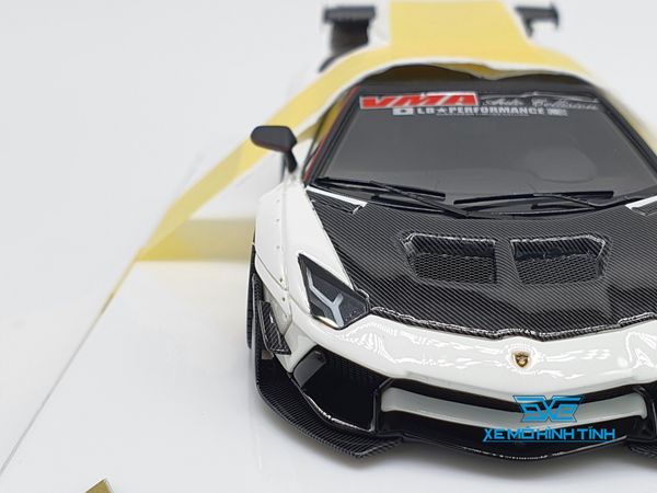 Xe Mô Hình Lamborghini Aventador LB-Works 1:43 Jnetme Models ( Xám nhám ) #40/12 pcs