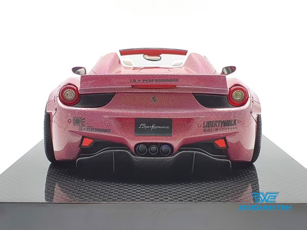 Xe Mô Hình Ferrari 458 LB 1/18 Liberty Walks Màu Hồng