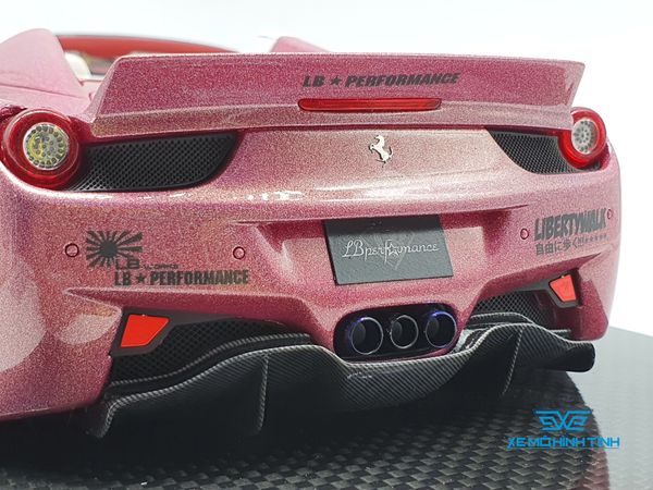 Xe Mô Hình Ferrari 458 LB 1/18 Liberty Walks Màu Hồng