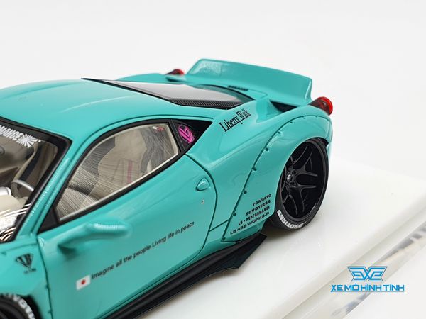 Xe Mô Hình Ferrari 458 Italy LB-Works 1:43 Fuelme Models ( Xanh Tiffany Blue )