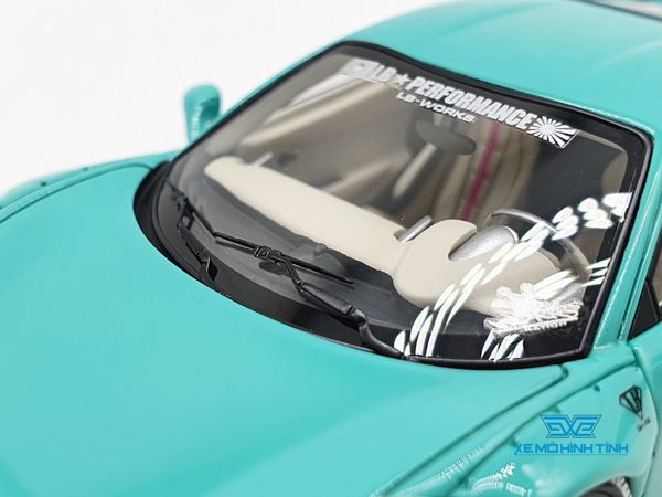 Xe Mô Hình Ferrari 458 Italy LB-Works 1:43 Fuelme Models ( Xanh Tiffany Blue )