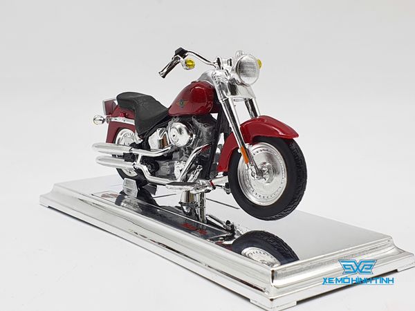 XE MÔ HÌNH HARLEY DAVIDSON 2004 FLSTFI Fat Boy 1:18 MAISTO (ĐỎ)