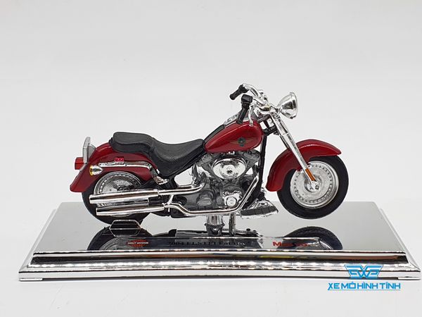 XE MÔ HÌNH HARLEY DAVIDSON 2004 FLSTFI Fat Boy 1:18 MAISTO (ĐỎ)