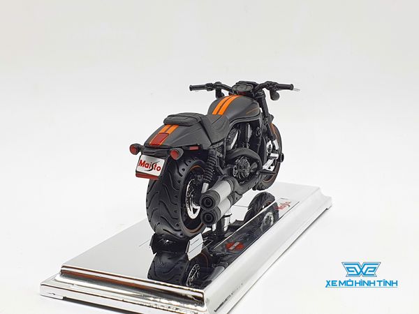 XE MÔ HÌNH HARLEY DAVIDSON 2012 VRSCDX NIGHT ROD SPECIAL 1:18( ĐEN VIỀN CAM ) MAISTO