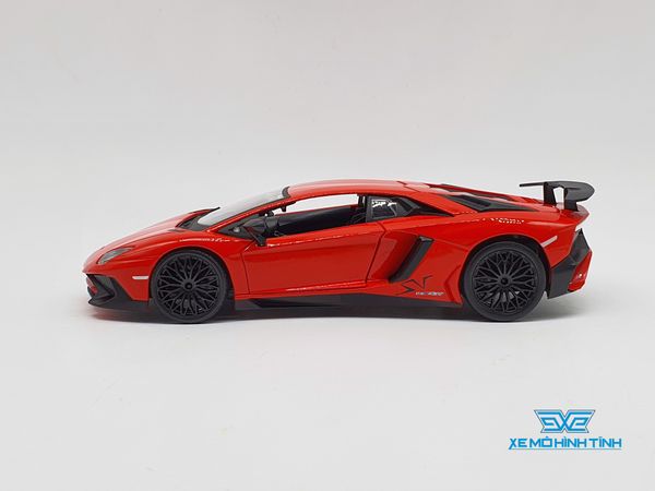 XE MÔ HÌNH LAMBORGHINI AVENTADOR LP 750-4 SV 1:24 BBURAGO (ĐỎ)