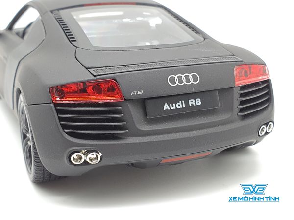 XE MÔ HÌNH AUDI R8 1:24 WELLY (ĐEN)