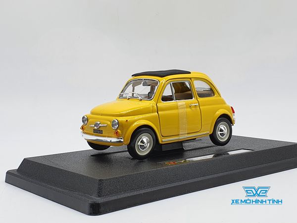 XE MÔ HÌNH FIAT 500F 1:24 BBURAGO (VÀNG)