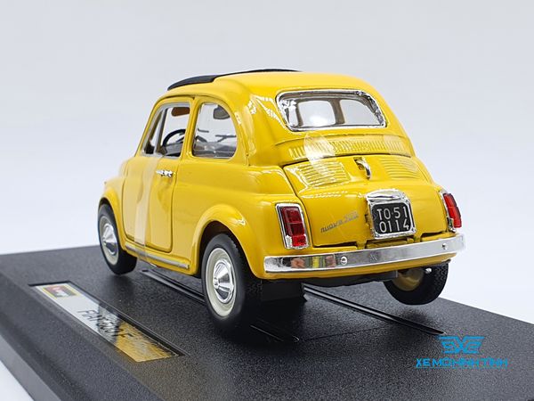 XE MÔ HÌNH FIAT 500F 1:24 BBURAGO (VÀNG)