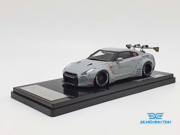 XE MÔ HÌNH NISSAN GTR R35 LB WORKS LIBERTY WALK 1:43 ONE MODEL (XÁM TRO)