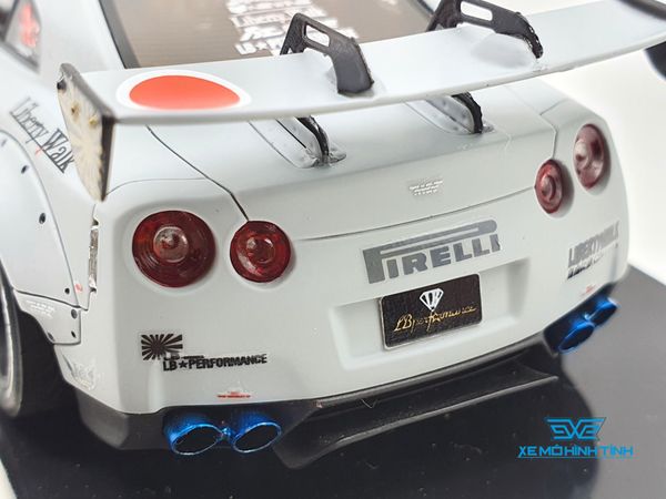 XE MÔ HÌNH NISSAN GTR R35 LB WORKS LIBERTY WALK 1:43 ONE MODEL (XÁM TRO)