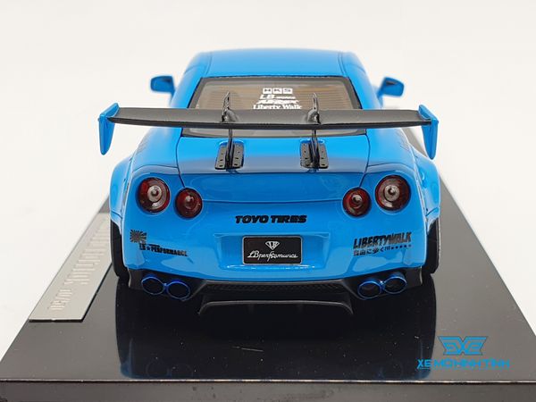 XE MÔ HÌNH NISSAN GTR R35 LB WORKS LIBERTY WALK 1:43 ONE MODEL (BABY BLUE)