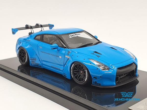 XE MÔ HÌNH NISSAN GTR R35 LB WORKS LIBERTY WALK 1:43 ONE MODEL (BABY BLUE)