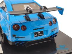 XE MÔ HÌNH NISSAN GTR R35 LB WORKS LIBERTY WALK 1:43 ONE MODEL (BABY BLUE)