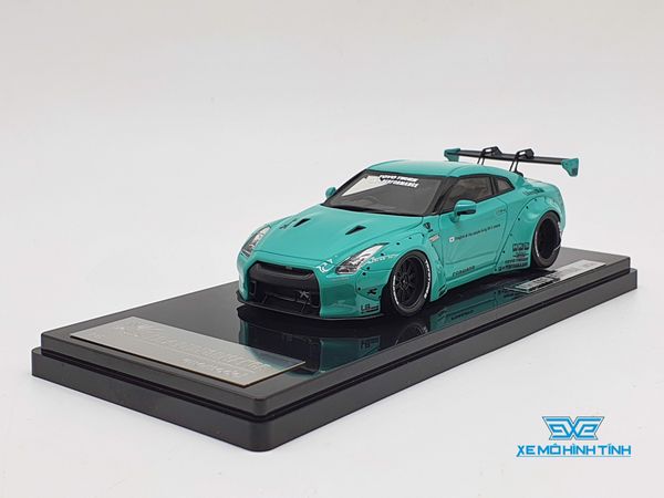 XE MÔ HÌNH NISSAN GTR R35 LB WORKS LIBERTY WALK 1:43 ONE MODEL (TIFANY BLUE)