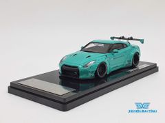 XE MÔ HÌNH NISSAN GTR R35 LB WORKS LIBERTY WALK 1:43 ONE MODEL (TIFANY BLUE)