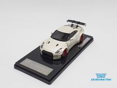 XE MÔ HÌNH NISSAN GTR R35 LB WORKS LIBERTY WALK 1:43 ONE MODEL (PEARL WHITE)