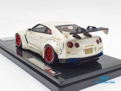 XE MÔ HÌNH NISSAN GTR R35 LB WORKS LIBERTY WALK 1:43 ONE MODEL (PEARL WHITE)