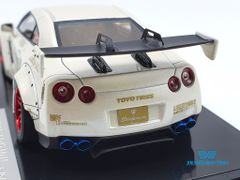 XE MÔ HÌNH NISSAN GTR R35 LB WORKS LIBERTY WALK 1:43 ONE MODEL (PEARL WHITE)