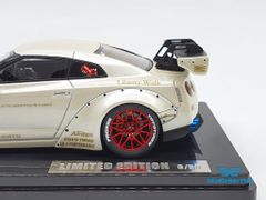 XE MÔ HÌNH NISSAN GTR R35 LB WORKS LIBERTY WALK 1:43 ONE MODEL (PEARL WHITE)