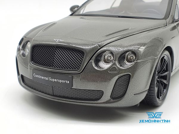 XE MÔ HÌNH BENTLEY CONTINENTAL GT 1:18 WELLY-FX (XÁM)