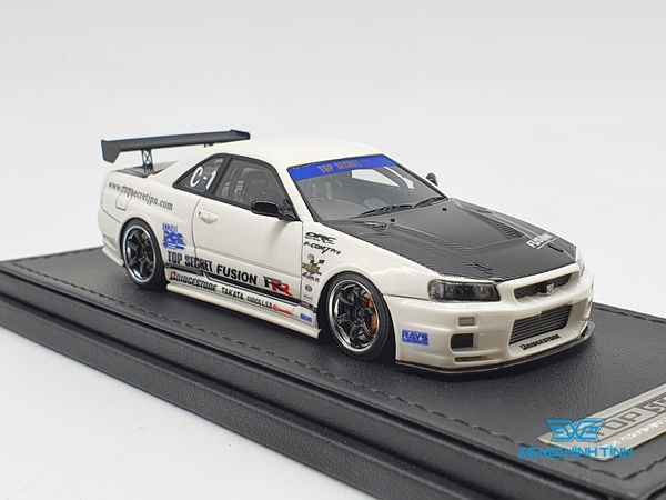 Xe Mô Hình Top Secret GT-R (BNR34) 1:43 Ignition Model ( Trắng )