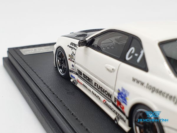 Xe Mô Hình Top Secret GT-R (BNR34) 1:43 Ignition Model ( Trắng )