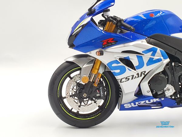 Xe Mô Hình Suzuki GSX-R1000R 1:12 LCD Model ( Bạc Xanh )