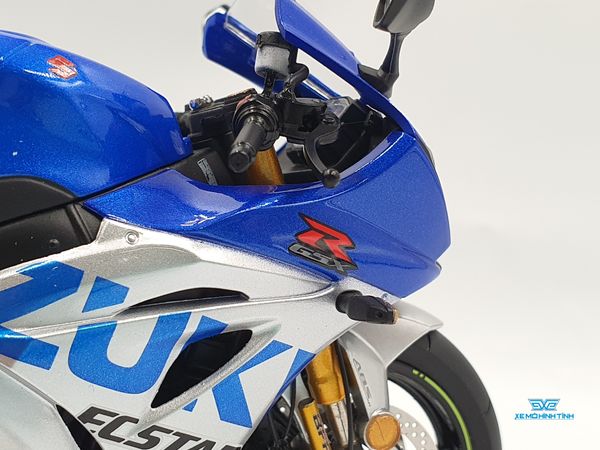 Xe Mô Hình Suzuki GSX-R1000R 1:12 LCD Model ( Bạc Xanh )